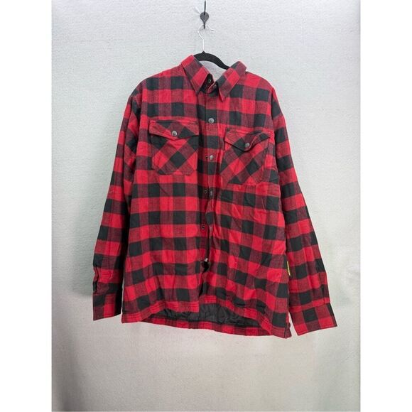 Scorpion Covert Moto Flannel Mens Plaid Full Zip Snap Shirt Size 3XL - Picture 10 of 10